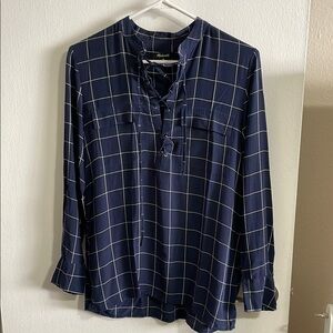 Madewell 100% silk long sleeve shirt size XS